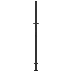 Porte de Jardin Noir 105 x 175 cm Acier peint par poudre 