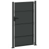Porte de Jardin Noir 105 x 175 cm Acier peint par poudre 