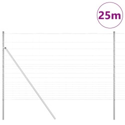 Clôture de champ 1,5 x 25 m en acier galvanisé 