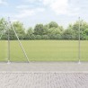 Clôture en fil soudé avec 13 poteaux flans 1,5x25 m en acier galvanisé 