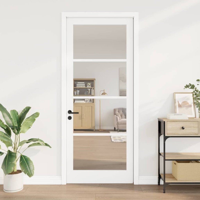 Porte intérieure avec verre "ORKDAL" Blanc 93x232x4 cm 