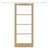Porte coulissante avec quincaillerie 86x198.5 cm Bois massif Pin 
