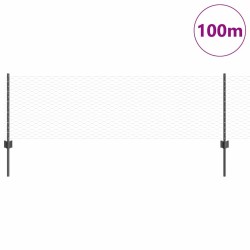 Poteaux de Clôture 11 pcs U-Channel Gris 60 cm Acier 