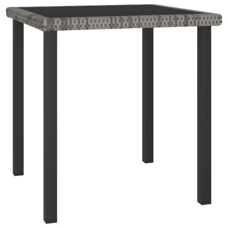 Table à dîner de jardin Gris 70x70x73 cm Résine tressée 
