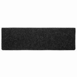 Tapis d'escalier autocollants 20 pièces 65 x 21 x 4 cm Noir Bord rectangulaire 