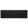 Tapis d'escalier autocollants 20 pièces 65 x 21 x 4 cm Noir Bord rectangulaire 