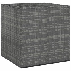 Boîte à coussins de jardin Résine tressée 100x97,5x104 cm Gris 
