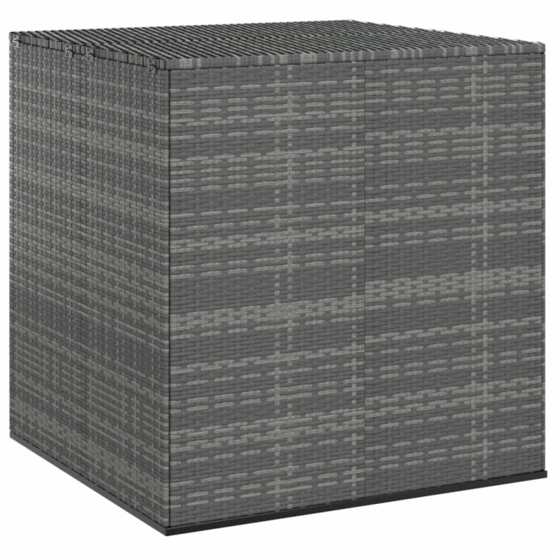 Boîte à coussins de jardin Résine tressée 100x97,5x104 cm Gris 