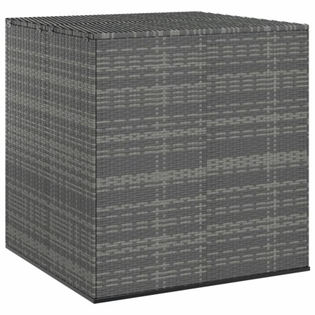 Boîte à coussins de jardin Résine tressée 100x97,5x104 cm Gris 