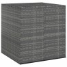 Boîte à coussins de jardin Résine tressée 100x97,5x104 cm Gris 