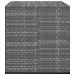 Boîte à coussins de jardin Résine tressée 100x97,5x104 cm Gris 