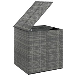 Boîte à coussins de jardin Résine tressée 100x97,5x104 cm Gris 