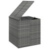 Boîte à coussins de jardin Résine tressée 100x97,5x104 cm Gris 