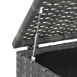Boîte à coussins de jardin Résine tressée 100x97,5x104 cm Gris 