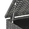 Boîte à coussins de jardin Résine tressée 100x97,5x104 cm Gris 