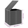 Boîte à coussins de jardin Résine tressée 100x97,5x104 cm Gris 