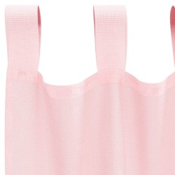 Rideaux en voile avec passe-tringles 2 pcs rose clair 
