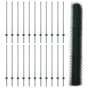 Poteaux de Clôture 11 pcs U-Channel Vert 120 cm Acier 