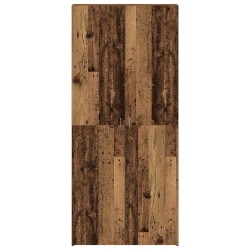 Cabinet à chaussures en bois vieilli 80x35,5x180 cm en bois d'ingénierie 