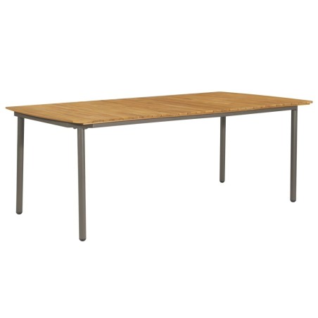 Table de jardin 200x100x72 cm Bois d'acacia solide et acier 