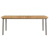 Table de jardin 200x100x72 cm Bois d'acacia solide et acier 