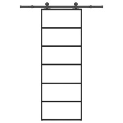 Porte coulissante avec kit de quincaillerie 76x205 cm Verre ESG 