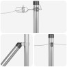 Poteaux de clôture avec pointe, 26 pcs, Ø32mm, 100 cm, en acier galvanisé 