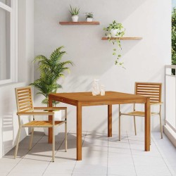 Ensemble de salle à manger de jardin beige 3 pcs Beige 