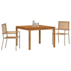 Ensemble de salle à manger de jardin beige 3 pcs Beige 