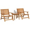 Ensemble de chaises de jardin avec table 3 pcs en bois d'acacia 