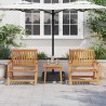 Ensemble de chaises de jardin avec table 3 pcs en bois d'acacia 