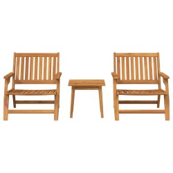 Ensemble de chaises de jardin avec table 3 pcs en bois d'acacia 