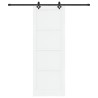 Porte Coulissante ORKDAL Blanche Ensemble de 2 Blanc et noir 