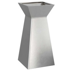 Jardinières pilier 2 pcs avec bol 35x35x73 cm en acier inoxydable. 