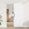 Porte coulissante avec kit de quincaillerie blanche 83x211 cm bois massif pin 