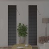 Store de Fenêtre avec des rideaux Autre Noir 40 x 220 cm Aluminium 