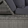 Lit de jardin Gris 200x60 cm Résine tressée 