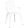 Chaises de jardin 2 pcs Aluminium moulé blanc 
