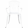 Chaises de jardin 2 pcs Aluminium moulé blanc 