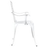 Chaises de jardin 2 pcs Aluminium moulé blanc 