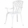 Chaises de jardin 2 pcs Aluminium moulé blanc 