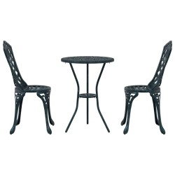 Ensemble Bistro de Jardin en Aluminium Couleur Verte 3 Pièces vidaXL 