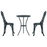Ensemble Bistro de Jardin en Aluminium Couleur Verte 3 Pièces vidaXL 