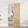 Porte Coulissante avec Ensemble de Quincaillerie 61x198.5 cm Bois Massif Pin 