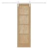 Porte Coulissante avec Ensemble de Quincaillerie 61x198.5 cm Bois Massif Pin 