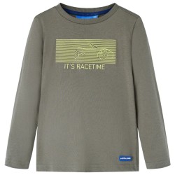 T-shirt enfant à manches longues kaki 140 