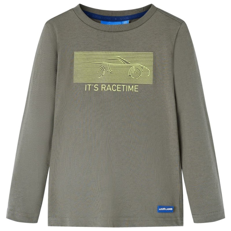 T-shirt enfant à manches longues kaki 140 