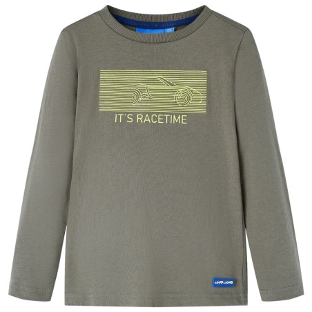 T-shirt enfant à manches longues kaki 140 