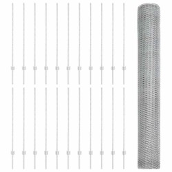 Poteaux de Clôture 22 pcs U-Channel 120 cm Acier Galvanisé 