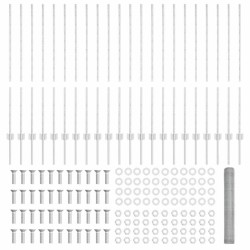 Poteaux de Clôture 22 pcs U-Channel 120 cm Acier Galvanisé 